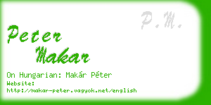peter makar business card